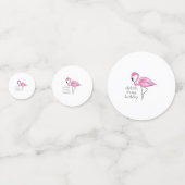 Roze Flamingo Oh Flock Het is mijn Birthday Preppy Confetti (Achterkanten)