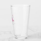 Roze Flamingo Oh Flock Het is mijn Birthday Preppy Glas (Links)
