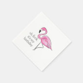 Roze Flamingo Oh Flock Het is mijn Birthday Preppy Servet (Hoek)
