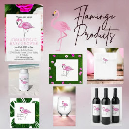 Roze Flamingo Oh Flock Het is mijn Birthday Preppy Waterfles