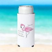 Roze Flamingo Oh Flock Het is mijn verjaardag Cust Seltzer Blikjeskoeler