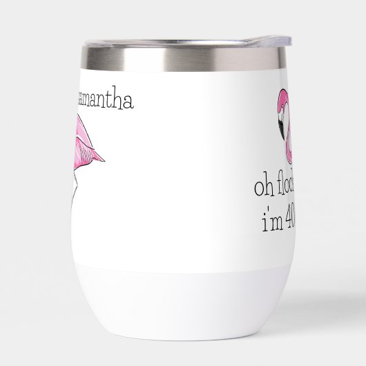 Roze Flamingo Oh Flock Ik ben 40 Verjaardag Custom (Links)