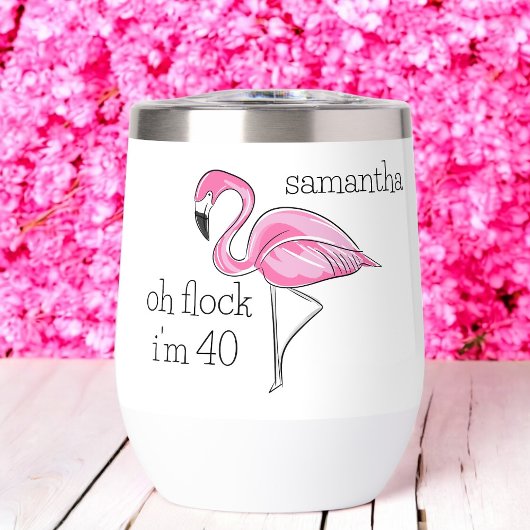 Roze Flamingo Oh Flock Ik ben 40 Verjaardag Custom