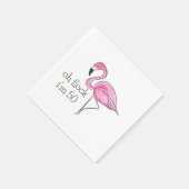 Roze Flamingo Oh Flock Ik ben 50 Servet (Hoek)