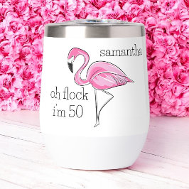 Roze Flamingo Oh Flock Ik ben 50 Verjaardag Custom