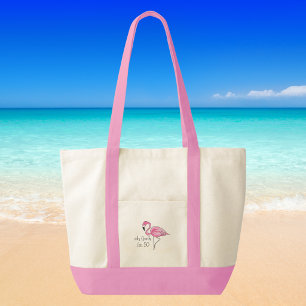 Roze Flamingo Oh Kudde Ik ben 50 Tote Bag