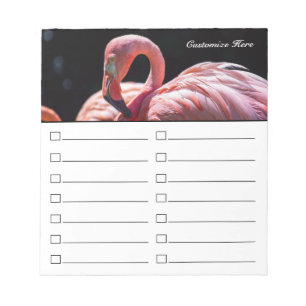 Roze Flamingo om Lijst of de Blocnote van de Groce