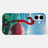 Roze flamingo onder de hemel Case-Mate iPhone case (Achterkant (horizontaal))