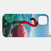 Roze flamingo onder de hemel Case-Mate iPhone case (Achterkant (horizontaal))