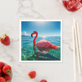 Roze flamingo onder de hemel servet (Insitu)