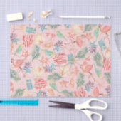 Roze Flamingo (Ontwerp 2 van de Roze Serie) Tissuepapier (Craft)