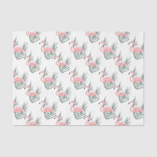 Roze Flamingo (Ontwerp 63 Roze Serie) Tissuepapier (Voorkant)
