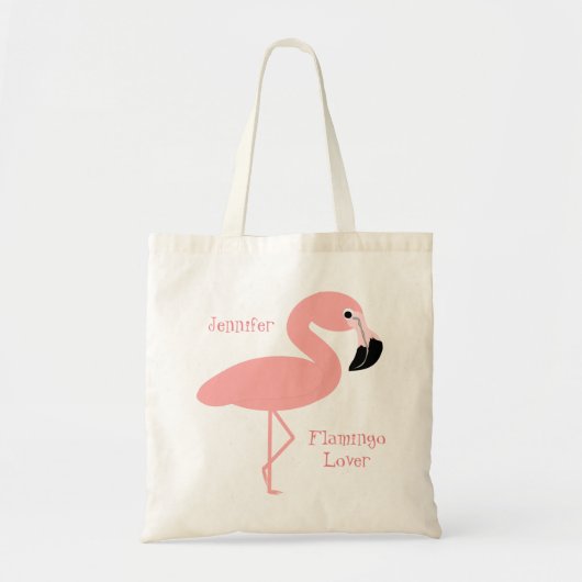 Roze Flamingo Ontwerp Tote Bag (Voorkant)