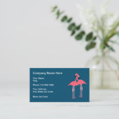 Roze Flamingo Ontwerp Visitekaartje (Staand voorkant)