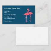 Roze Flamingo Ontwerp Visitekaartje (Voorkant / Achterkant)