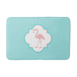 Roze Flamingo op Aqua Background Badmat