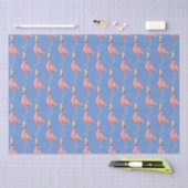 Roze Flamingo op Blue Birthday Tissuepapier (Craft)