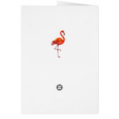 Roze Flamingo op de Beach Birthday Kaart (Achterkant)