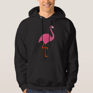Roze Flamingo op een been voor Bird & Natuur Beach Hoodie