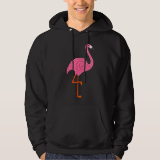 Roze Flamingo op een been voor Bird & Natuur Beach Hoodie
