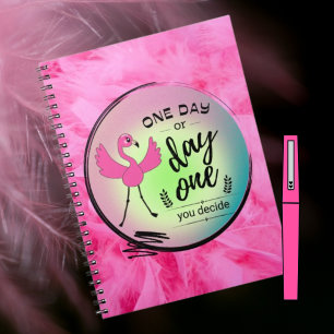 Roze Flamingo Op een dag of Dag Één u beslist Cita Notitieboek