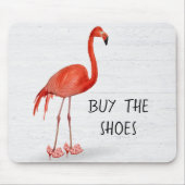 Roze flamingo op hoge hakken muismat (Voorkant)