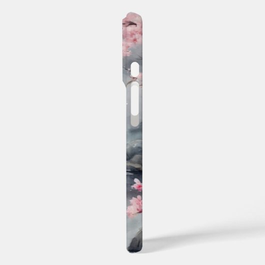 Roze flamingo op Japanse meerinkt splash cover (Achterkant / Links)