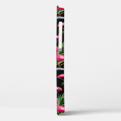 Roze Flamingo op zwart Case-Mate iPhone Case (Achterkant / Links)