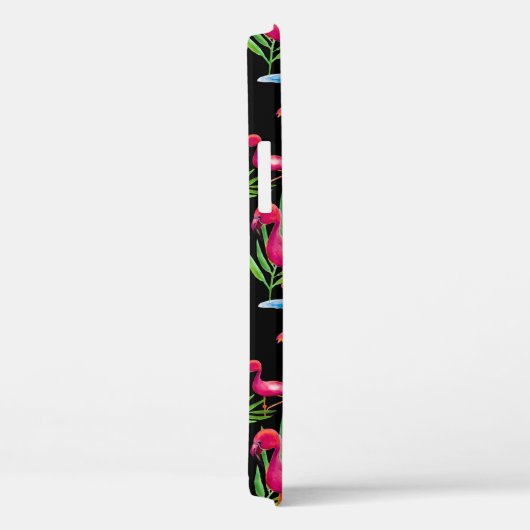 Roze Flamingo op zwart Case-Mate iPhone Case (Achterkant / Rechts)
