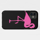 Roze Flamingo op zwarte achtergrond Case-Mate iPhone Case (Achterkant (horizontaal))