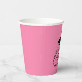 Roze Flamingo Opgevlokt Tropische Verjaardag Papieren Bekers (Rechts)