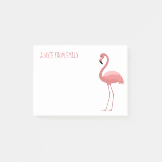 Roze Flamingo-opmerking van Post-it® Notes (Voorkant)