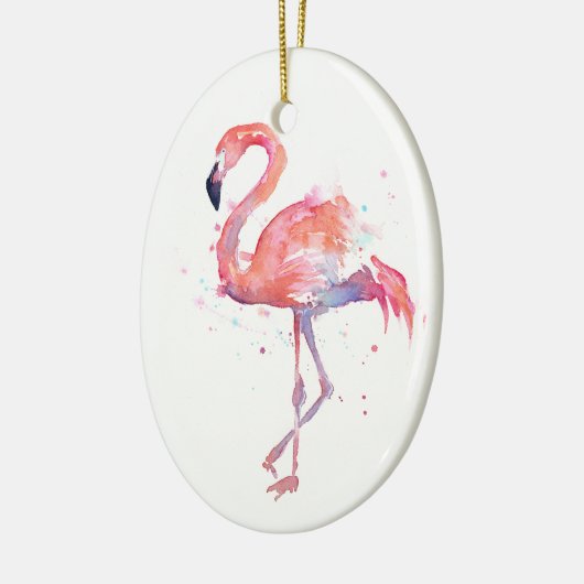 Roze Flamingo Ornament (Links)