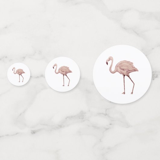 Roze Flamingo Painting Party Confetti (Voorkanten)