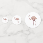 Roze Flamingo Painting Party Confetti (Achterkanten)