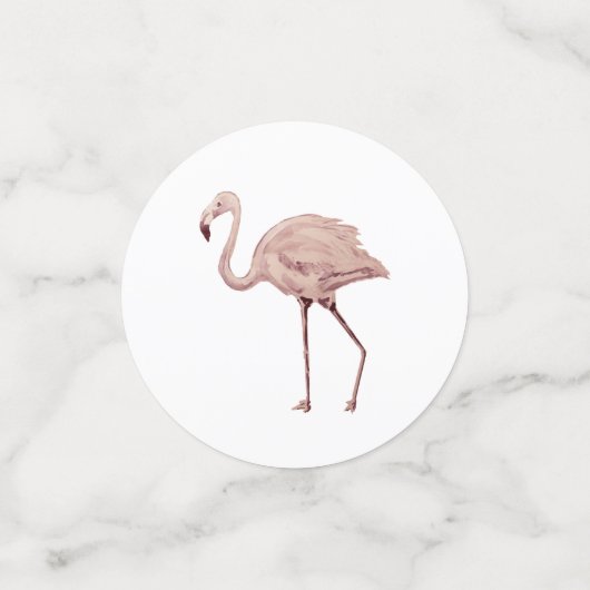Roze Flamingo Painting Party Confetti (Kleine voorkant)