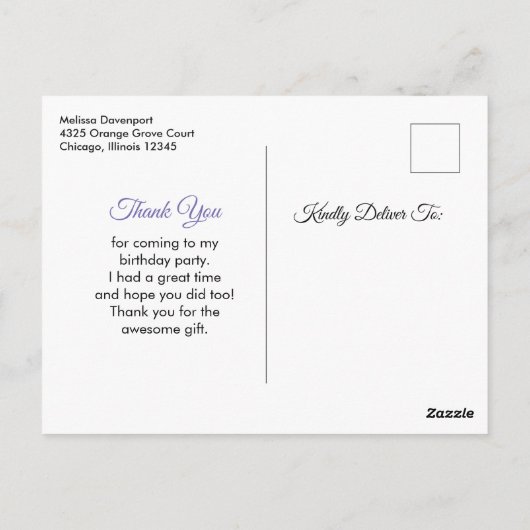 Roze Flamingo Palmbomen en vetplanten Dank u Briefkaart (Achterkant)