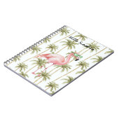 Roze Flamingo Palmbomen Notitieboek (Linkerzijde)