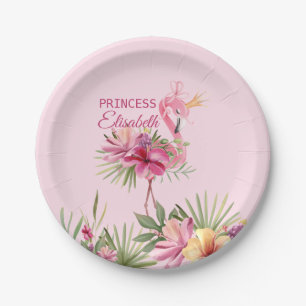 Roze Flamingo Papieren Bordje