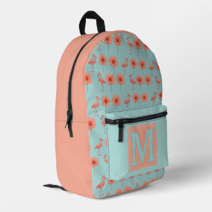 Roze Flamingo Paradijs Waterverf Patroon Bedrukte Rugzak