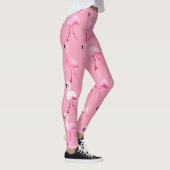 Roze Flamingo Paradise Waterverf Pattern Leggings (Rechts)
