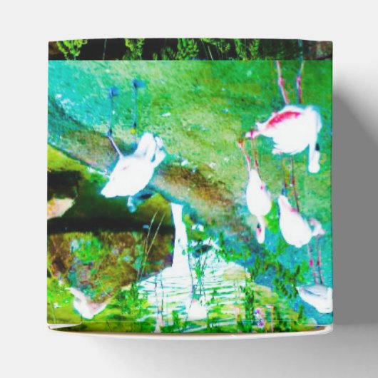 Roze Flamingo Party Bedankdoosjes (Bovenkant)