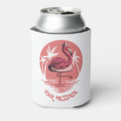 Roze Flamingo Party Blikjeskoeler (Blikje Achterkant)