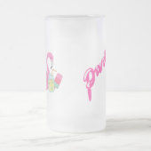 Roze Flamingo Party Frosted mok (Center)