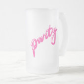 Roze Flamingo Party Frosted mok (Voorkant rechts)