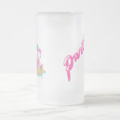 Roze Flamingo Party Frosted mok (Center)