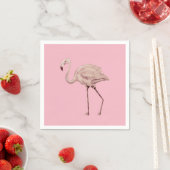 Roze Flamingo Party Paper Napkin Servet (Insitu)