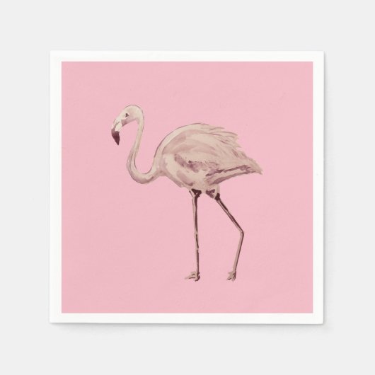 Roze Flamingo Party Paper Napkin Servet (Voorkant)