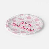 Roze Flamingo Party Papieren Bordje (Gekanteld)