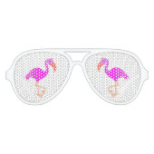 Roze Flamingo Party Zonnebril (Voorkant)